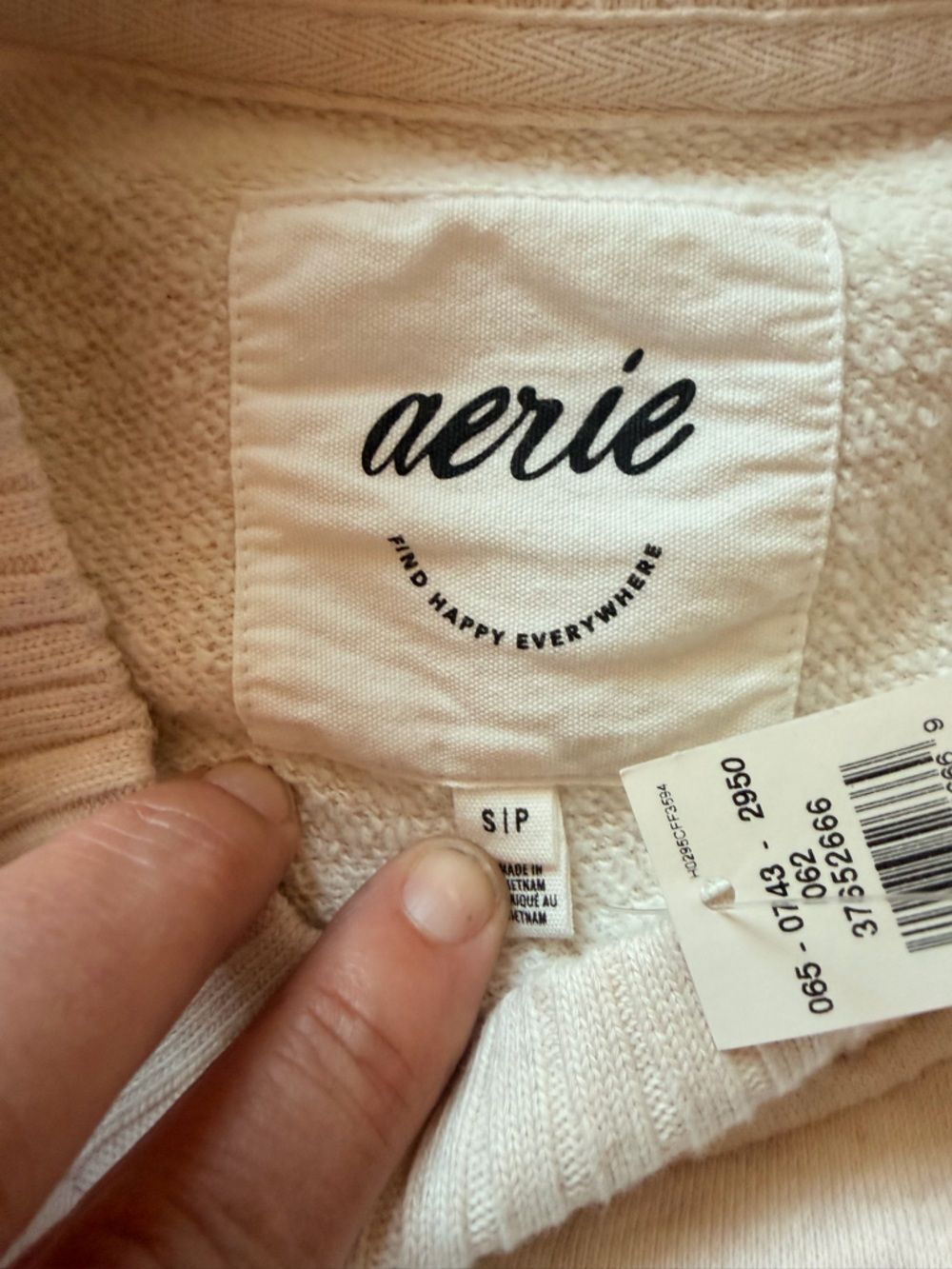 NWT Aerie Down-To-Earth Crew Sweatshirt Heather Frost Cozy Size S - Picture 8 of 13